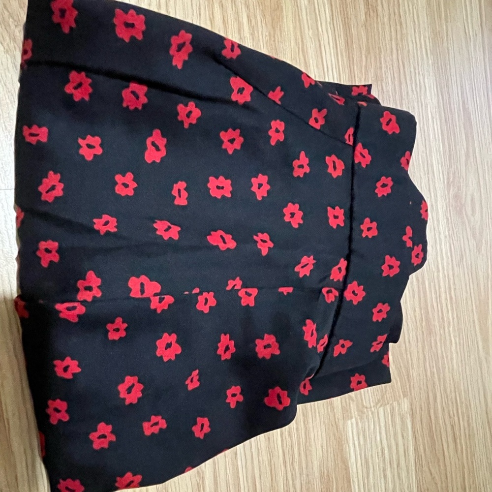 Princesspolly black slit floral skirt